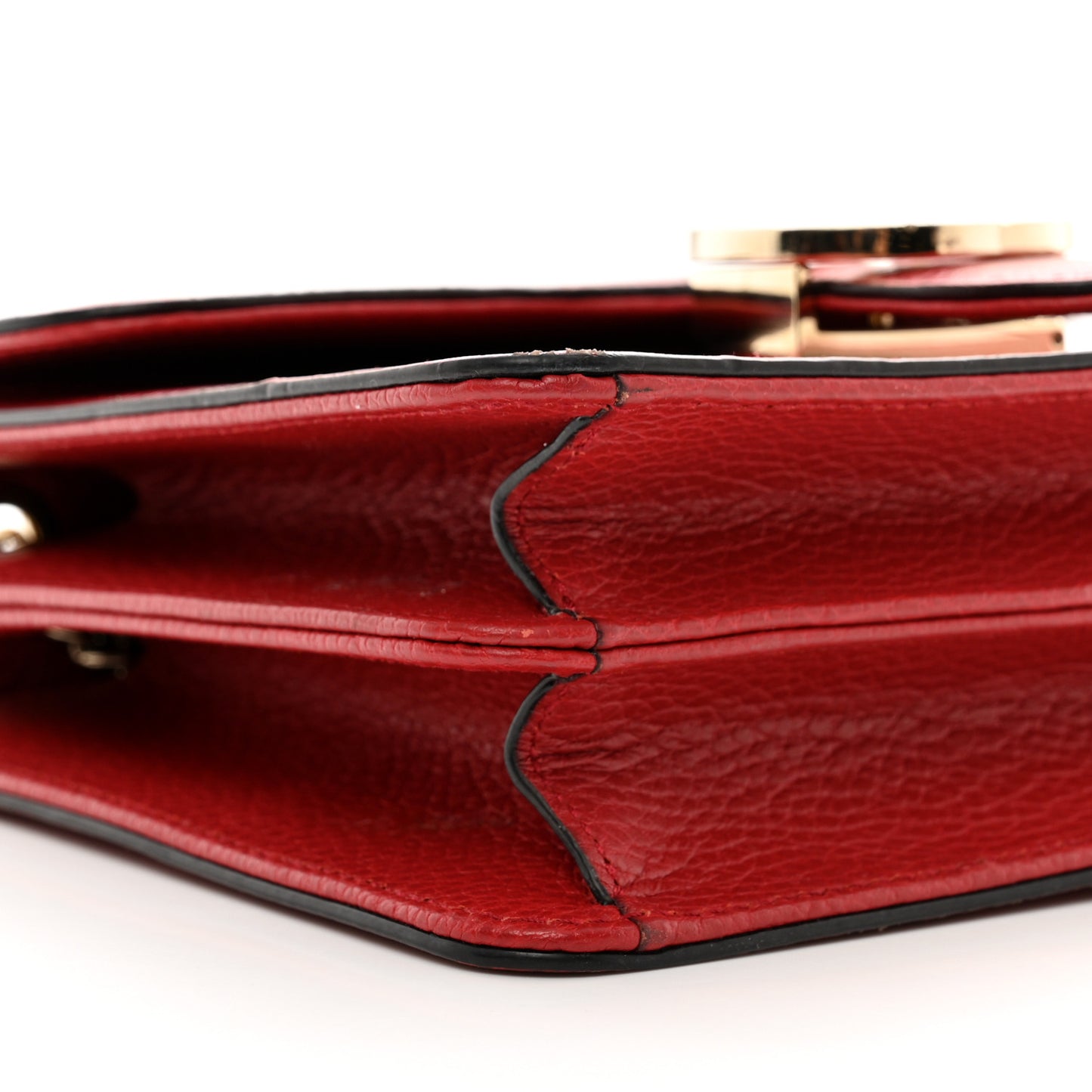 Dollar Calfskin Small Interlocking G Shoulder Bag Red