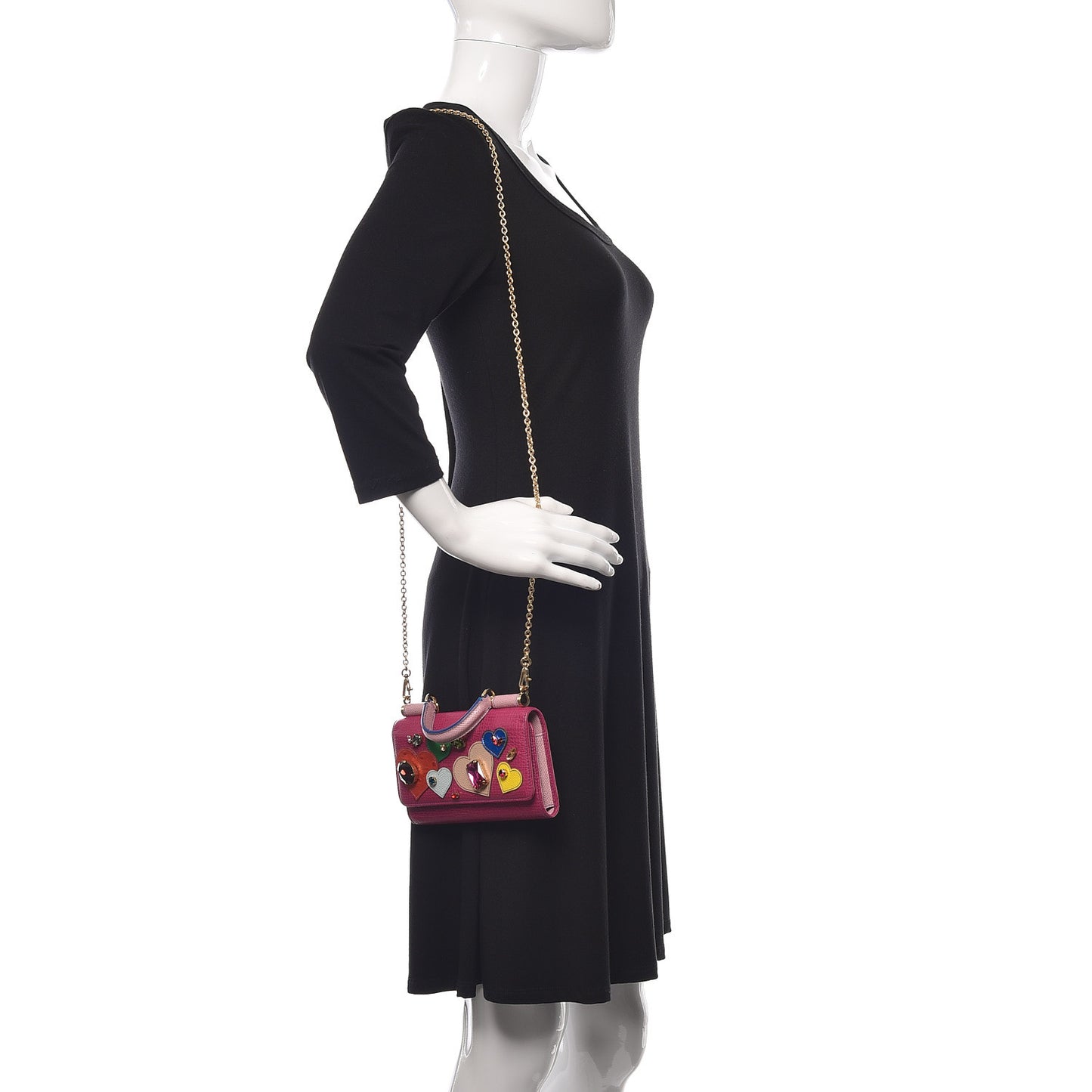 Dauphine San Valentino Mini Von Bag Dark Pink