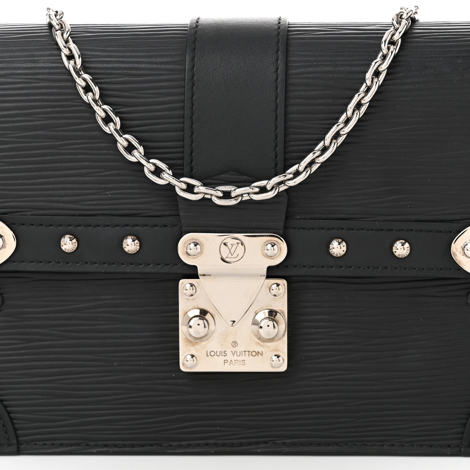 Louis Vuitton Epi Trunk Chain Wallet Black 7 of 9