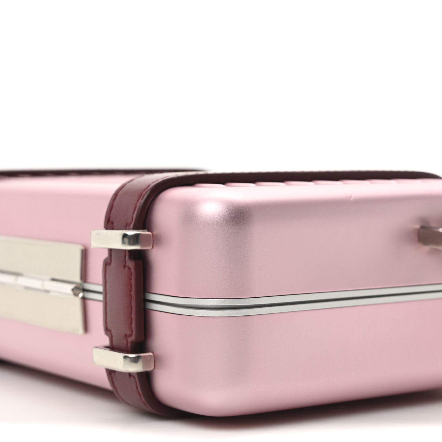 X RIMOWA Aluminum Personal Clutch On Strap Rose