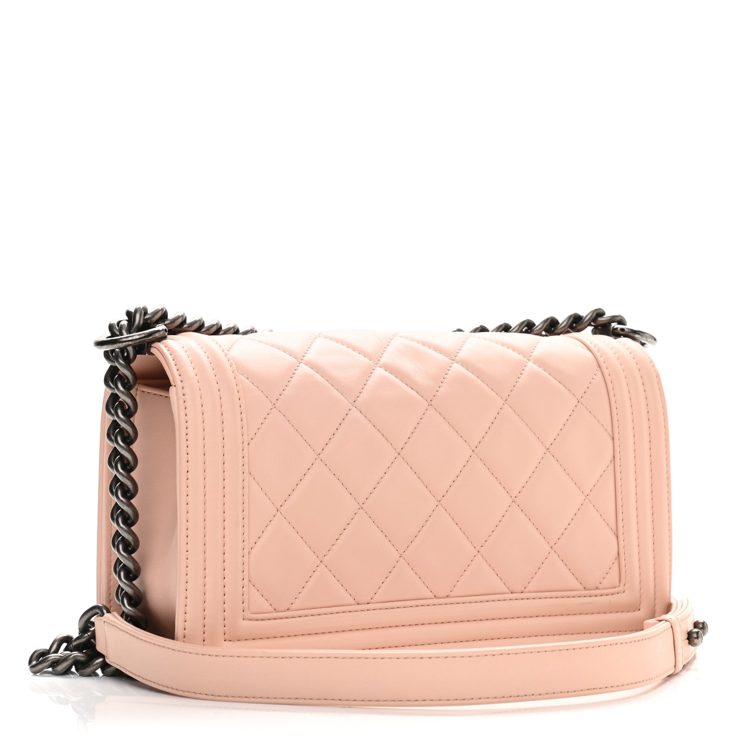 Chanel Lambskin Quilted Medium Boy Flap Light Pink 3 of 10
