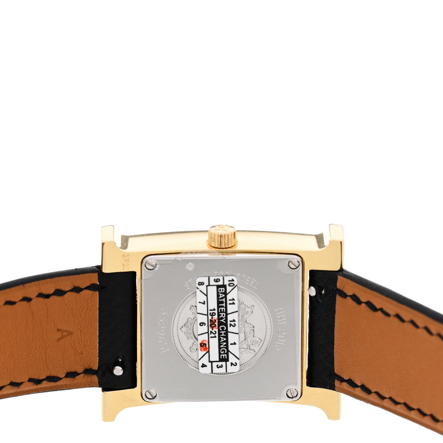 Hermes Stainless Steel Epsom 21mm Heure H Hour Quartz Watch Noir 4 of 5