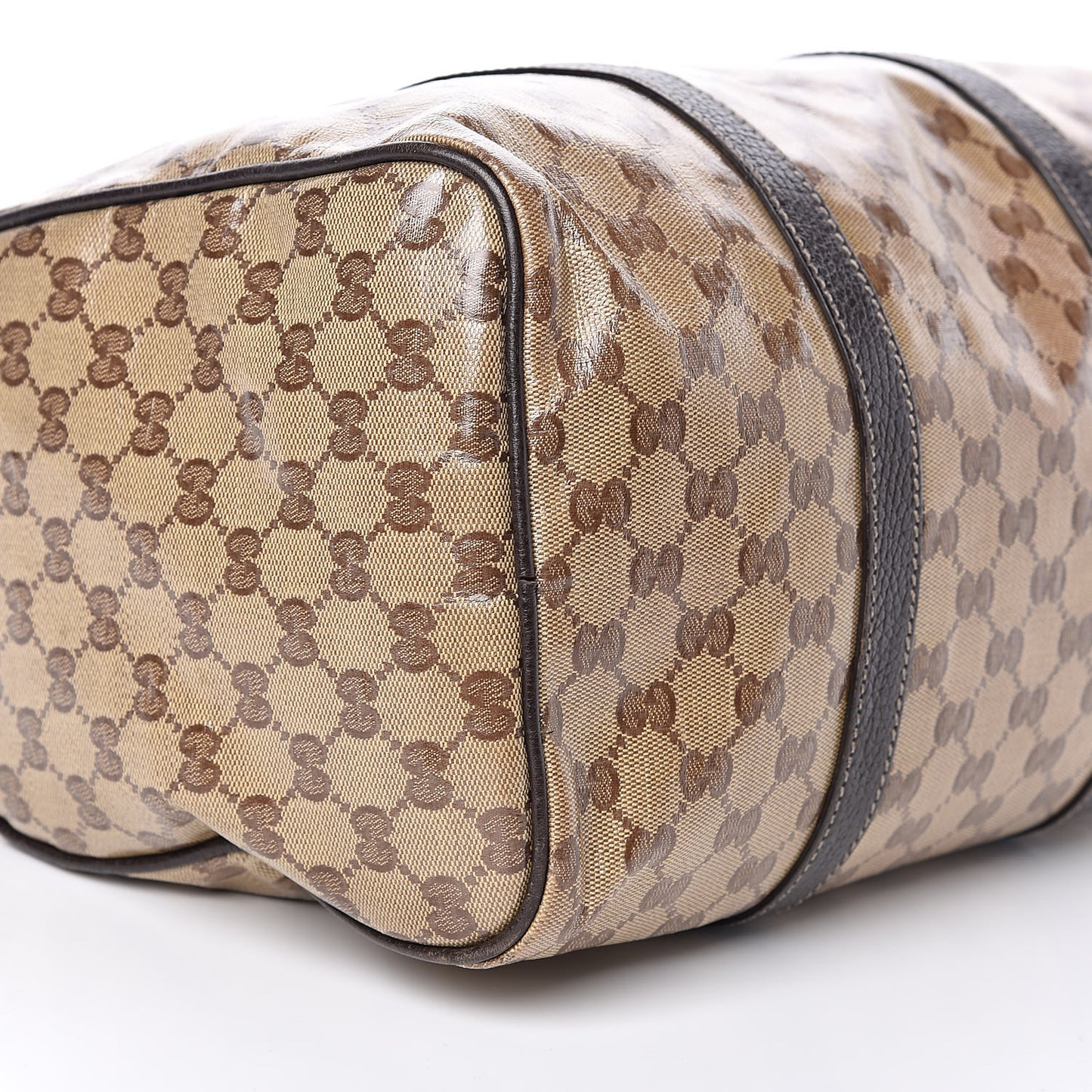 Crystal Monogram Medium Joy Boston Dark Brown