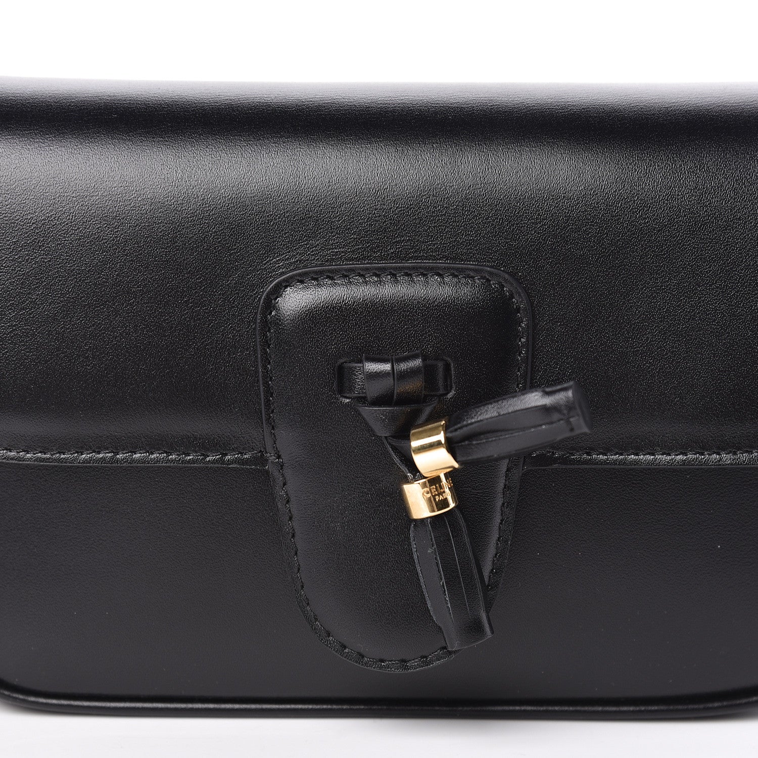 Celine Smooth Calfskin Tassel Belt Bag Black 8 of 10