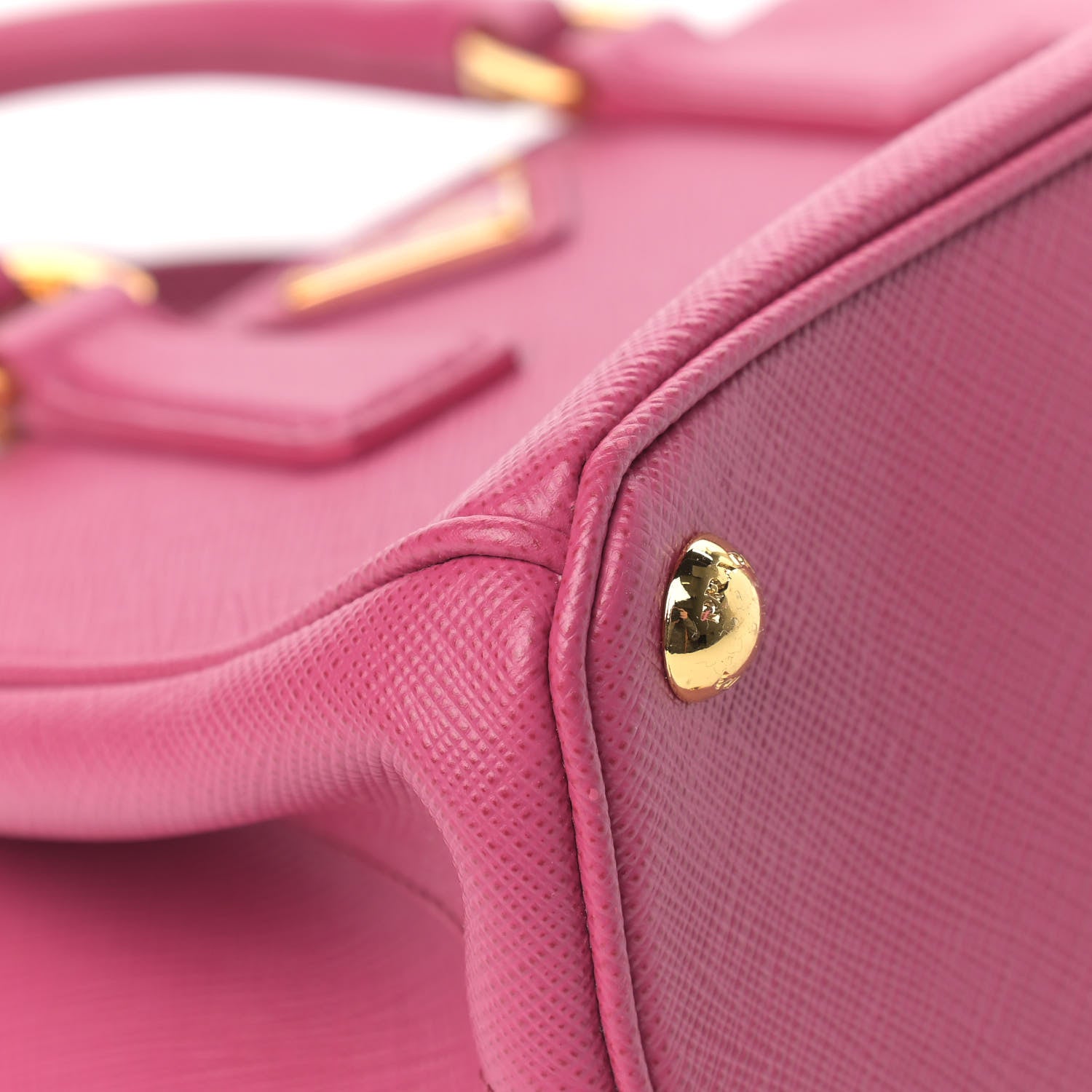 Prada Saffiano Lux Micro Galleria Double Zip Tote Fuxia 9 of 17