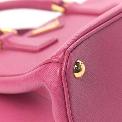 Prada Saffiano Lux Micro Galleria Double Zip Tote Fuxia 9 of 17