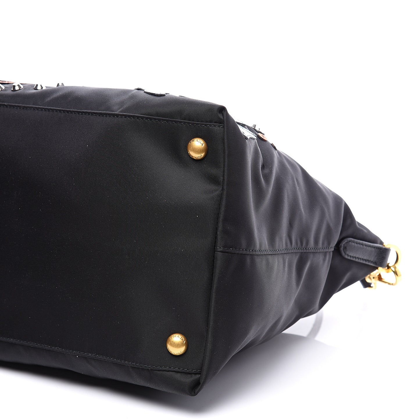 Nylon Tessuto Hawaii Tote Bag Black