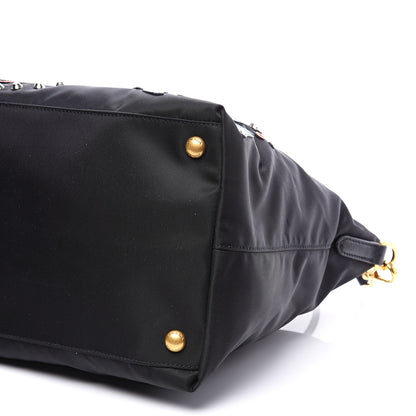 Prada Nylon Tessuto Hawaii Tote Bag Black 8 of 10