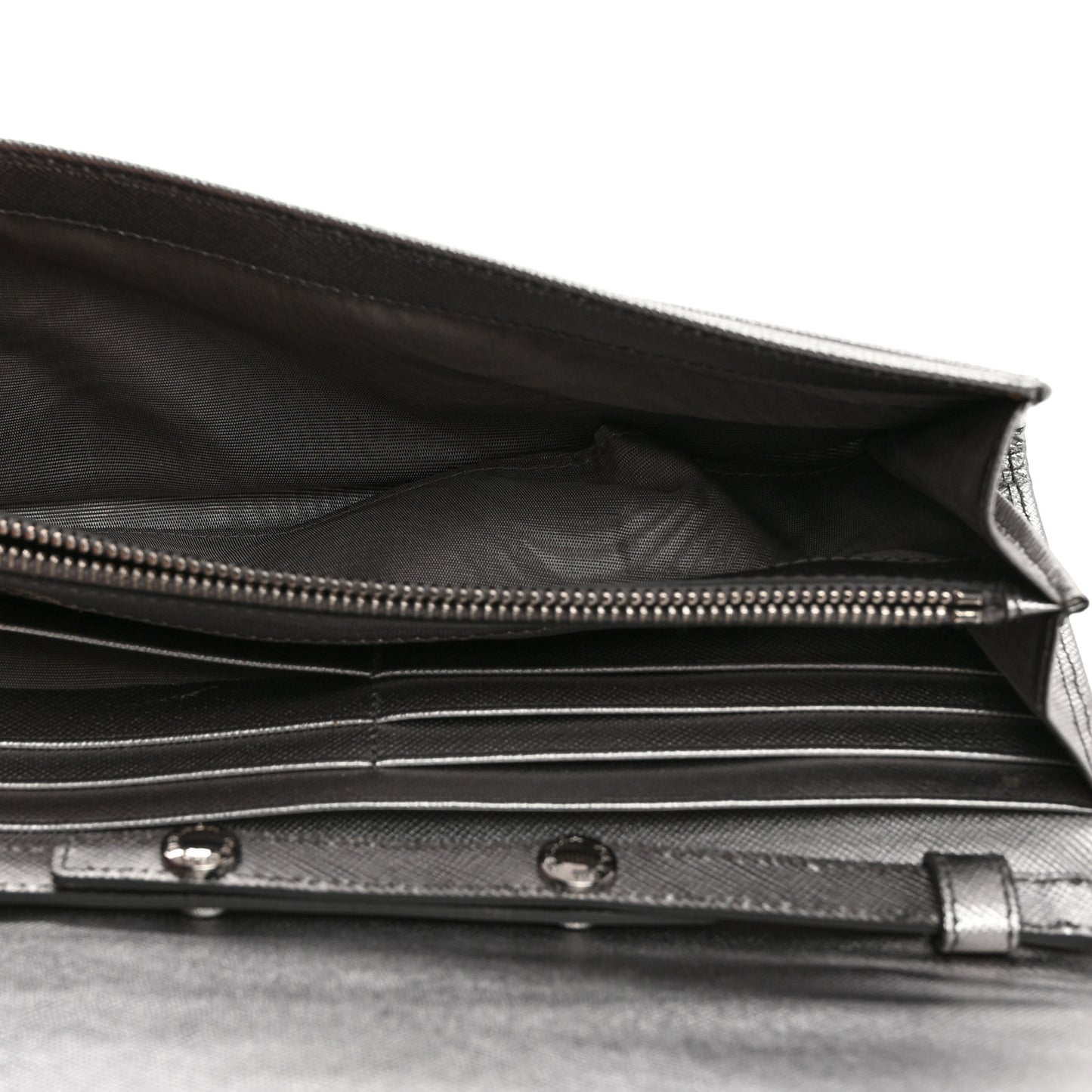 Saffiano Metal Oro Chain Wallet Cromo