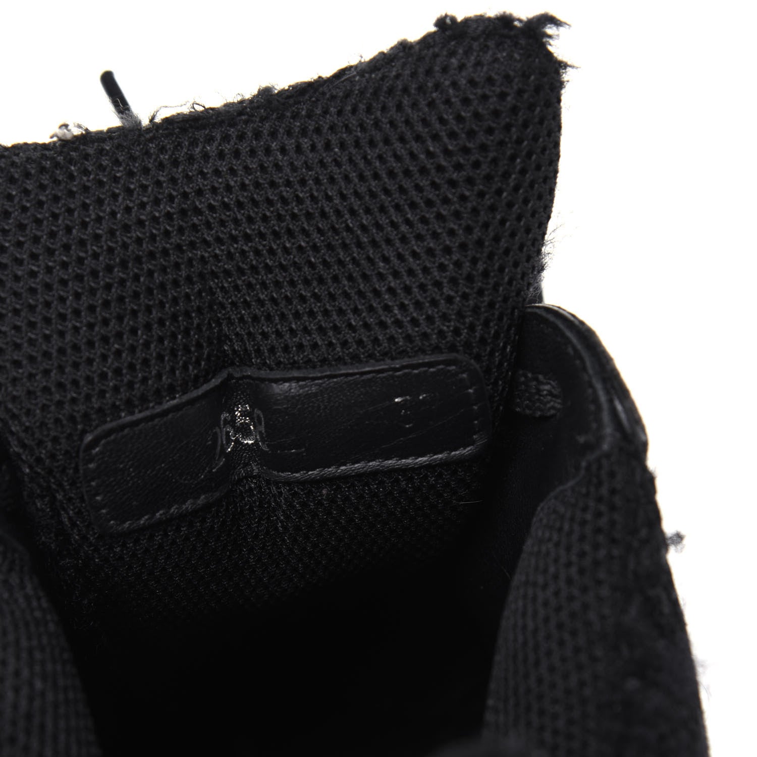 Chanel Tweed Suede Goatskin CC Sneakers 37 Black White 8 of 15
