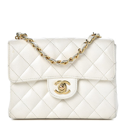 Chanel Caviar Quilted Mini Square Flap White 1 of 14