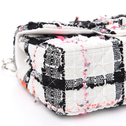 Chanel Tweed Quilted Mini Rectangular Flap Black White Pink 7 of 10