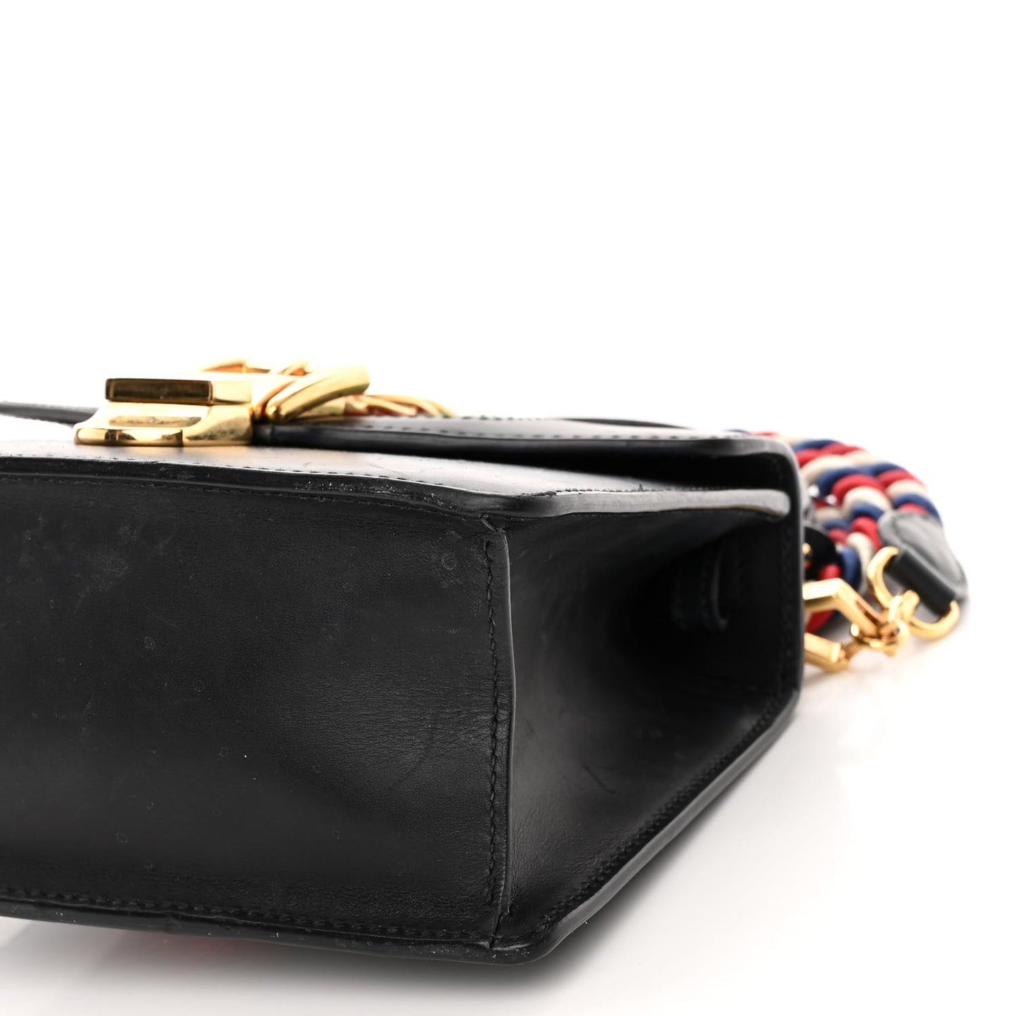 Calfskin Mini Sylvie Top Handle Bag Black