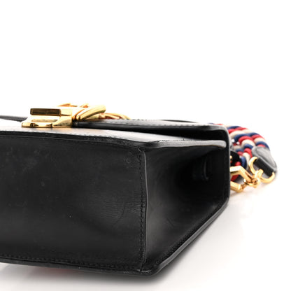 Gucci Calfskin Mini Sylvie Top Handle Bag Black 10 of 13
