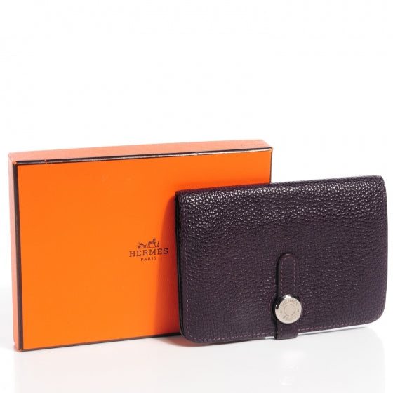 Togo Dogon Compact Wallet Raisin
