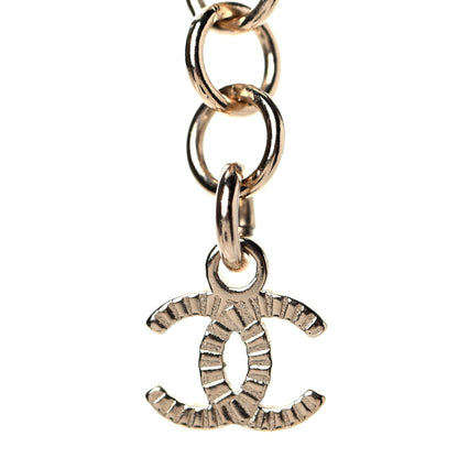 Chanel Pearl Crystal Chain CC Necklace Gold 4 of 4