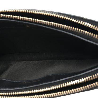 Chanel Iridescent Lambskin Quilted Pearl Clutch With Chain Black 5 of 12