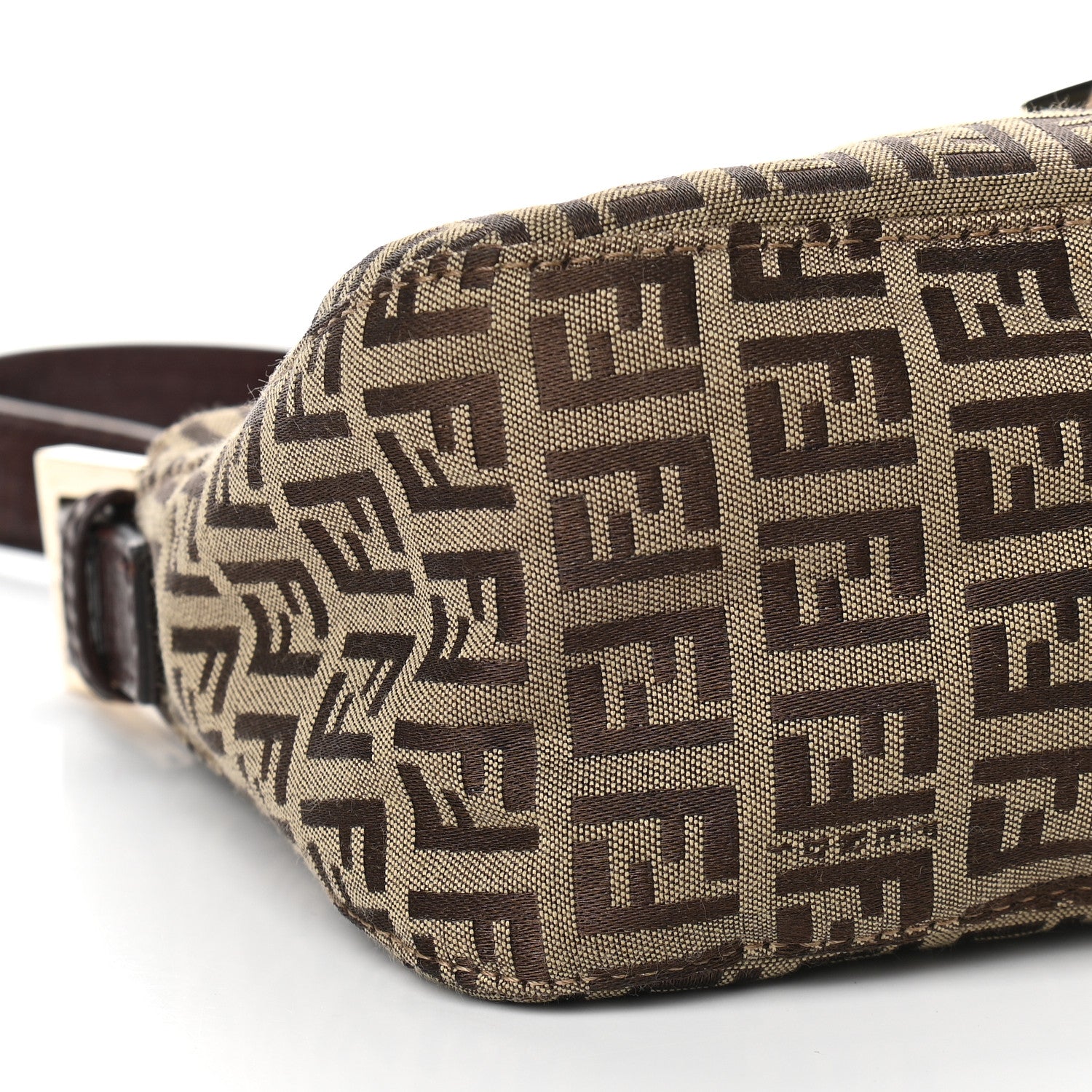 Fendi Zucchino Vitello Baguette Mogano Panna Bruciato 6 of 7