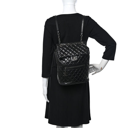 Chanel Glazed Calfskin Quilted Large Salzburg Backpack Black 3 of 12