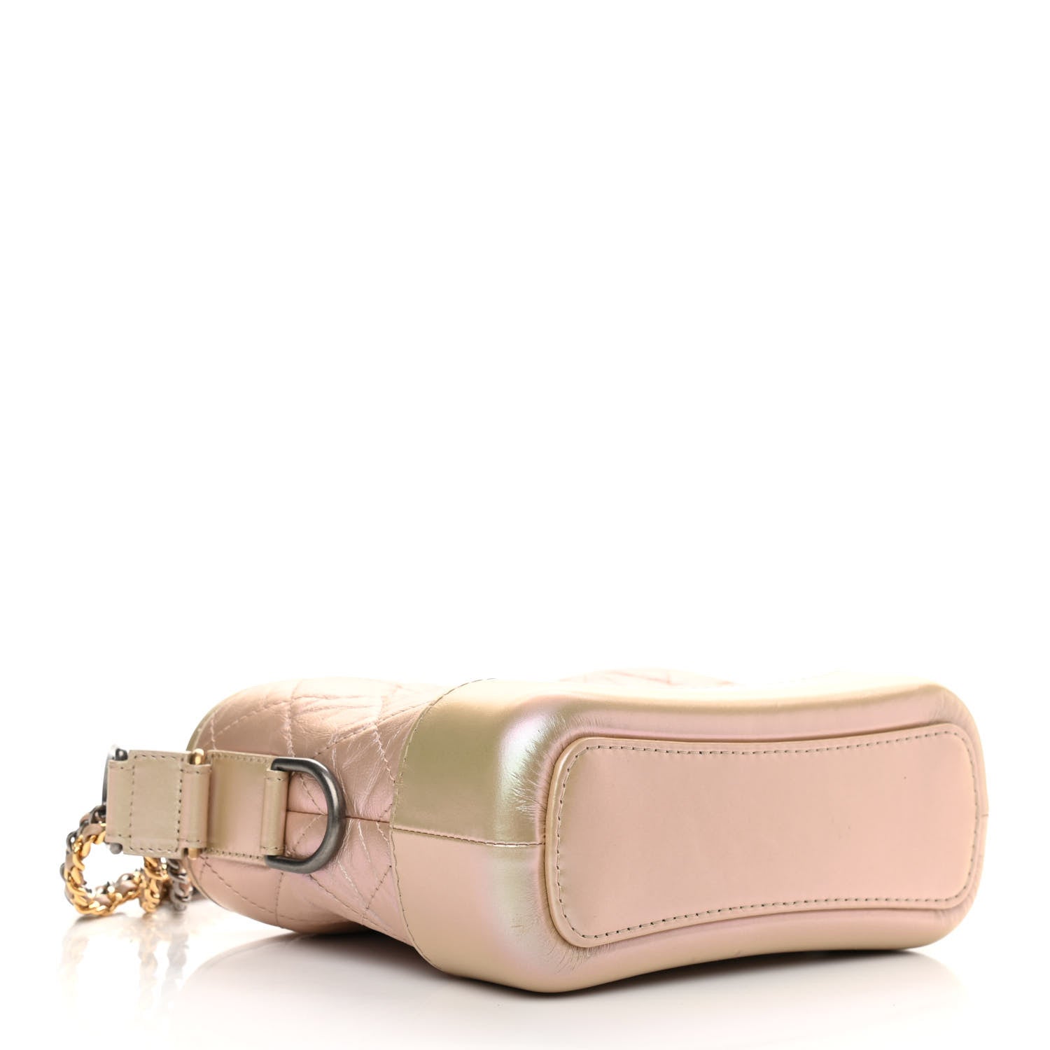 Chanel Iridescent Aged Calfskin Quilted Small Gabrielle Hobo Light Pink 4 of 11