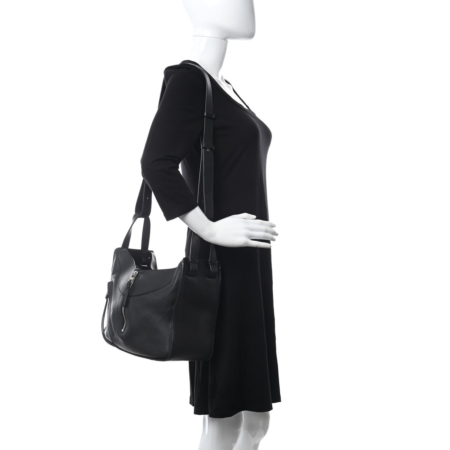 Loewe Calfskin Small Hammock Shoulder Bag Black 2 of 15