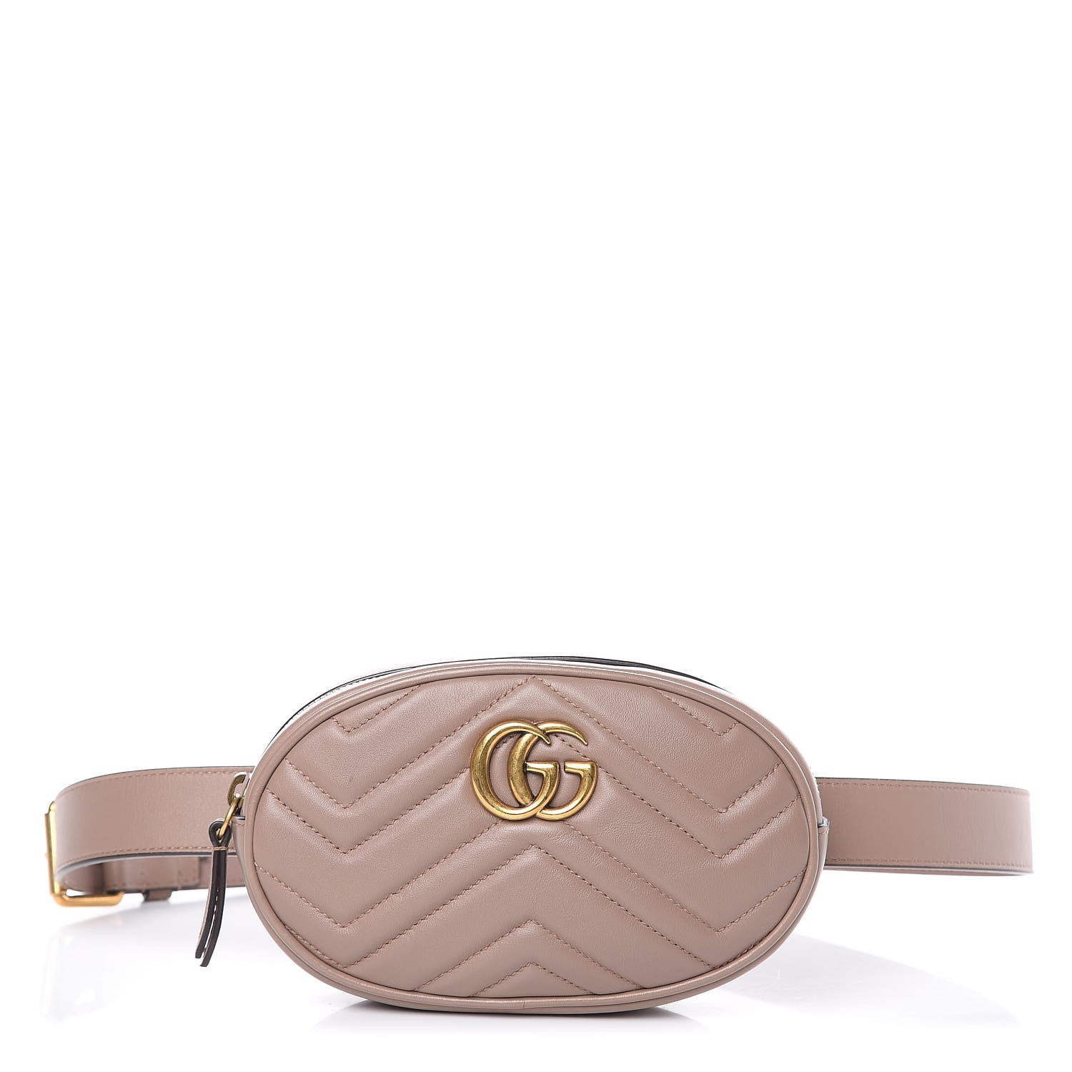 Gucci Calfskin Matelasse GG Marmont Belt Bag 95 38 Porcelain Rose 1 of 13