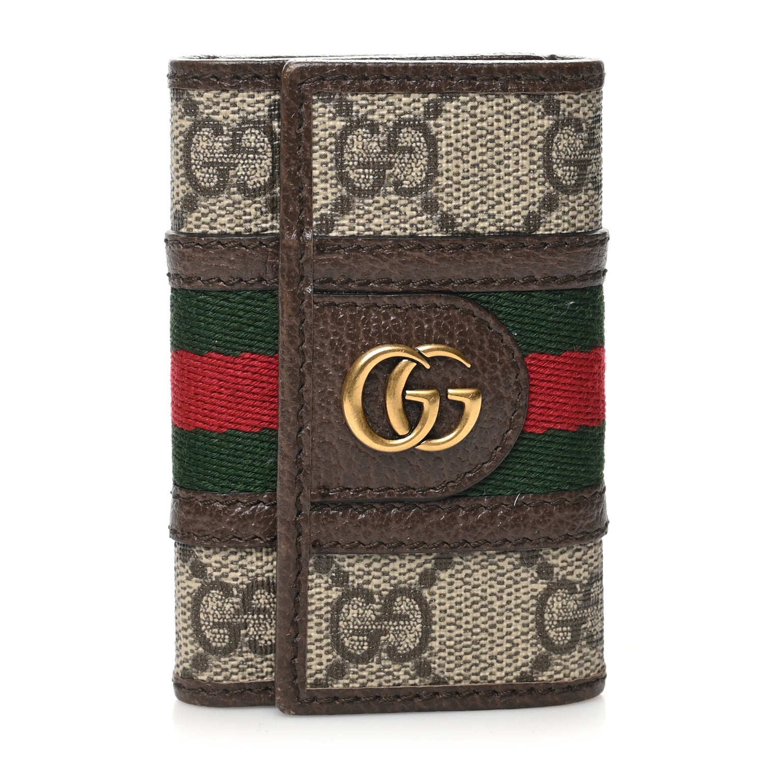 Gucci GG Supreme Monogram Web Ophidia 6 Key Holder Case Beige New Acero 1 of 7