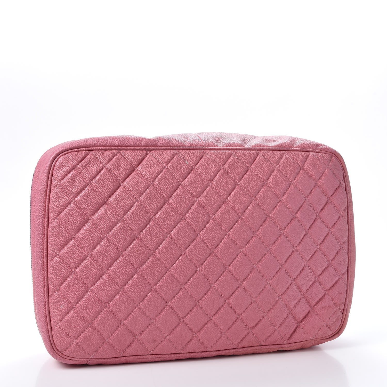 Chanel Caviar Quilted Cosmetic Pouch Pink 2 of 9