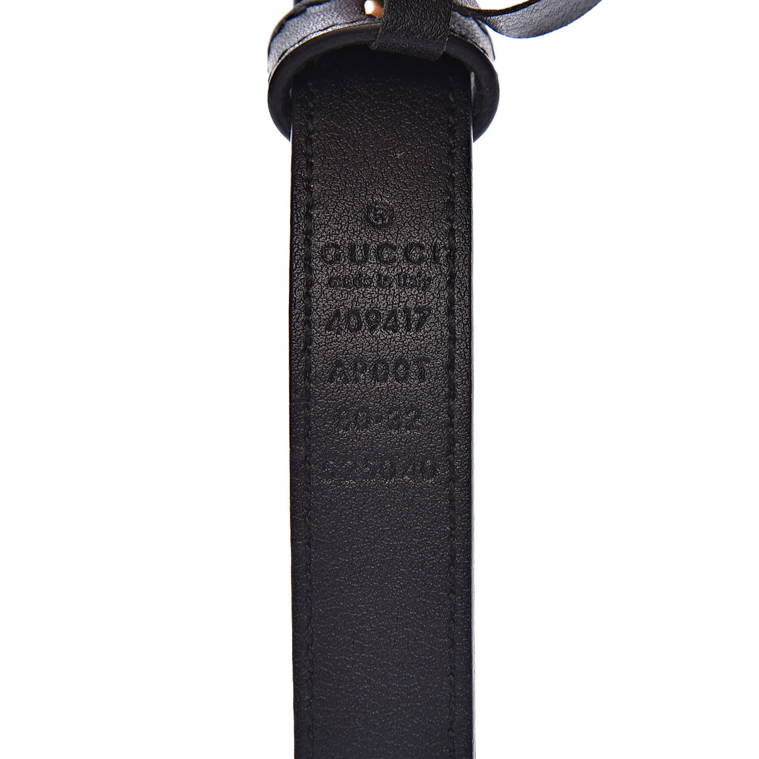 Gucci Calfskin Double G 20mm Belt 80 32 Black 6 of 6