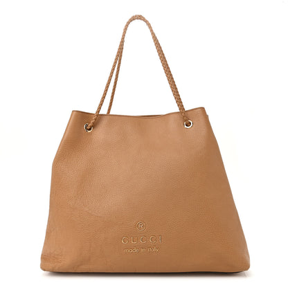 Gucci Calfskin Large Gifford Braided Handle Tote Camel 1 of 16