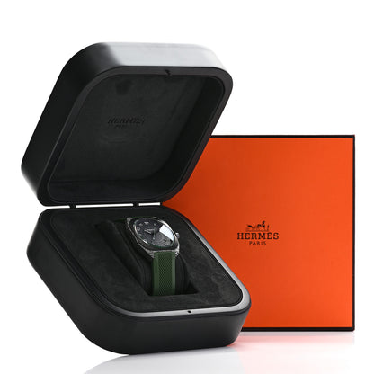 Hermes Glass Fiber Ceramic Rubber 39mm H08 Automatic Watch Vert 5 of 5