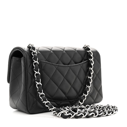 Chanel Lambskin Quilted Mini Rectangular Flap Black 3 of 11