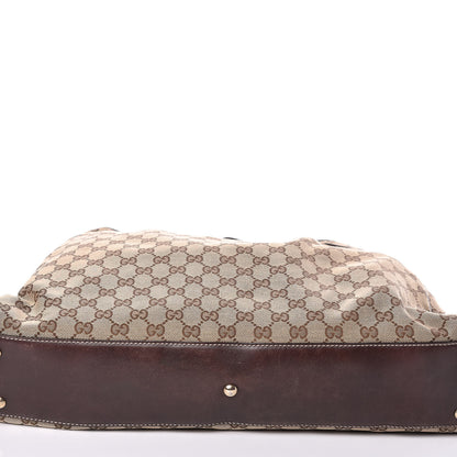 Gucci Monogram Peggy Braided Tote Dark Brown 12 of 12