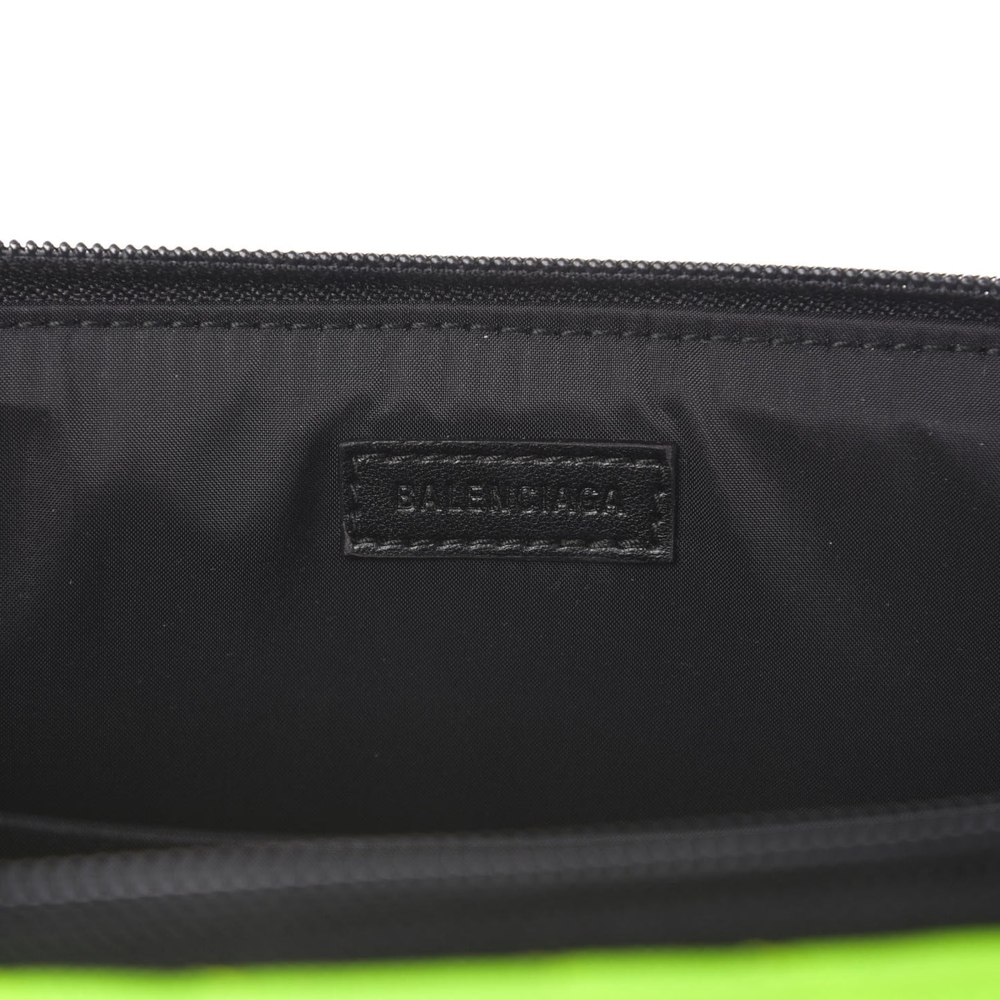 Nylon Logo Matelasse Explorer Zip Around Tablet Pouch Light Fluo Green