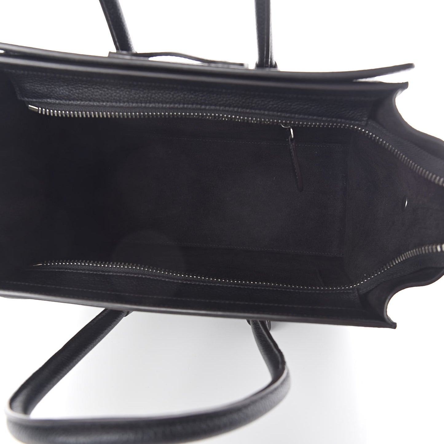 Drummed Calfskin Micro Luggage Black