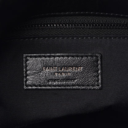 Saint Laurent Lambskin Quilted Small Loulou Puffer Monogram Chain Satchel Black 6 of 11