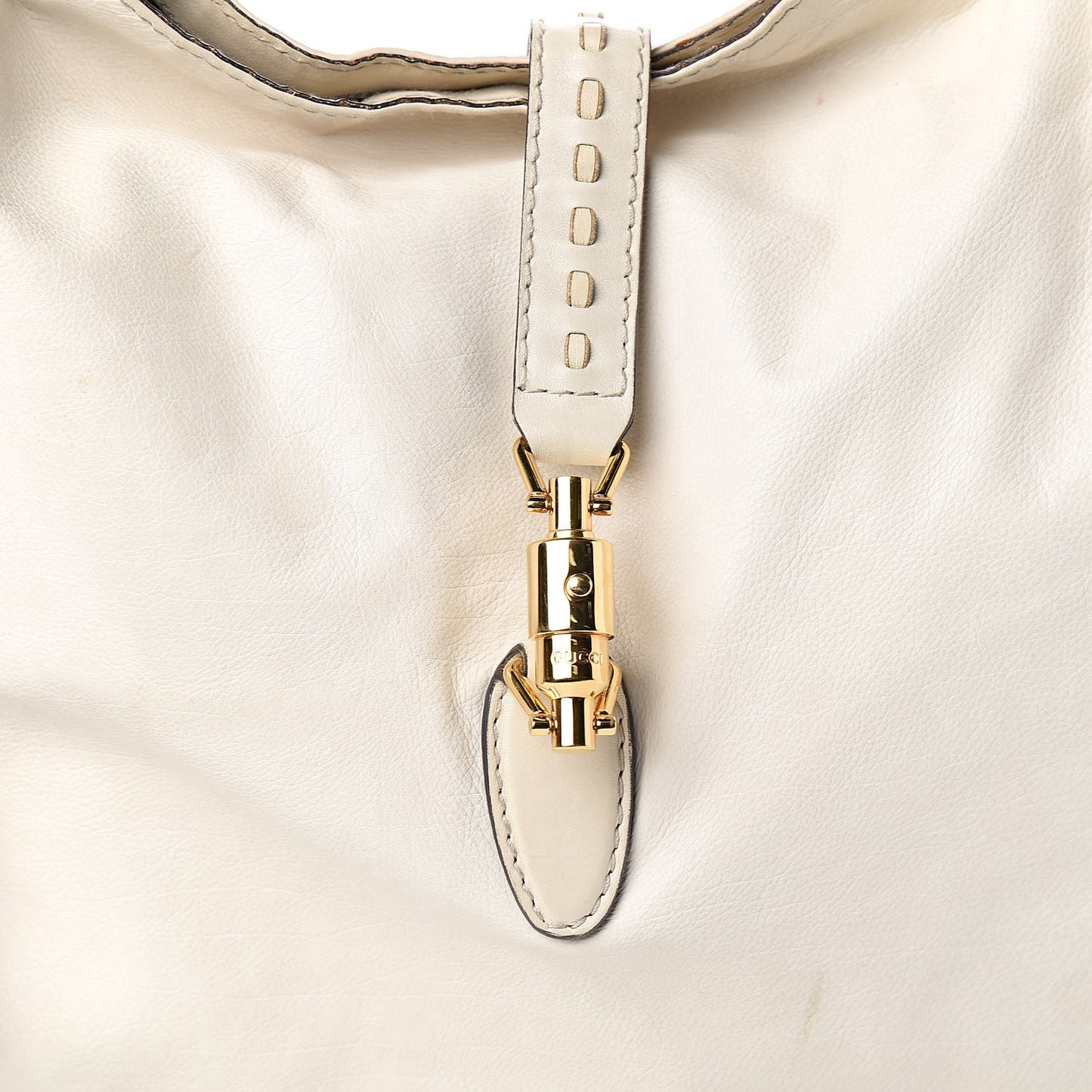 Calfskin Large New Jackie Hobo Off White