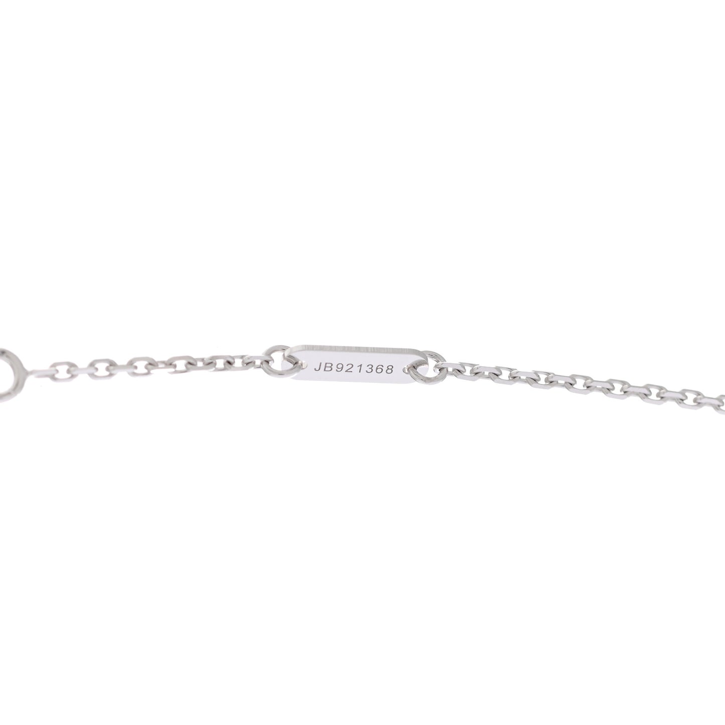 18K White Gold Diamond Sweet Alhambra Pendant Necklace
