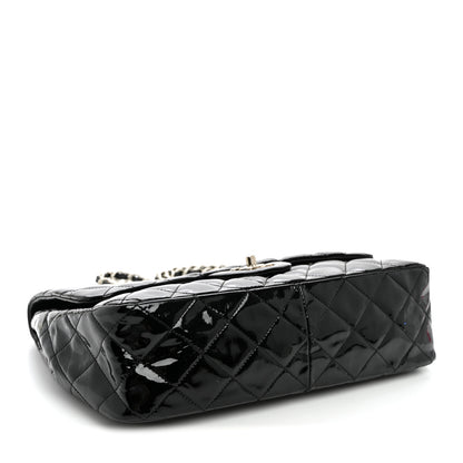 Chanel Patent Quilted Jumbo Single Flap Black 4 of 10
