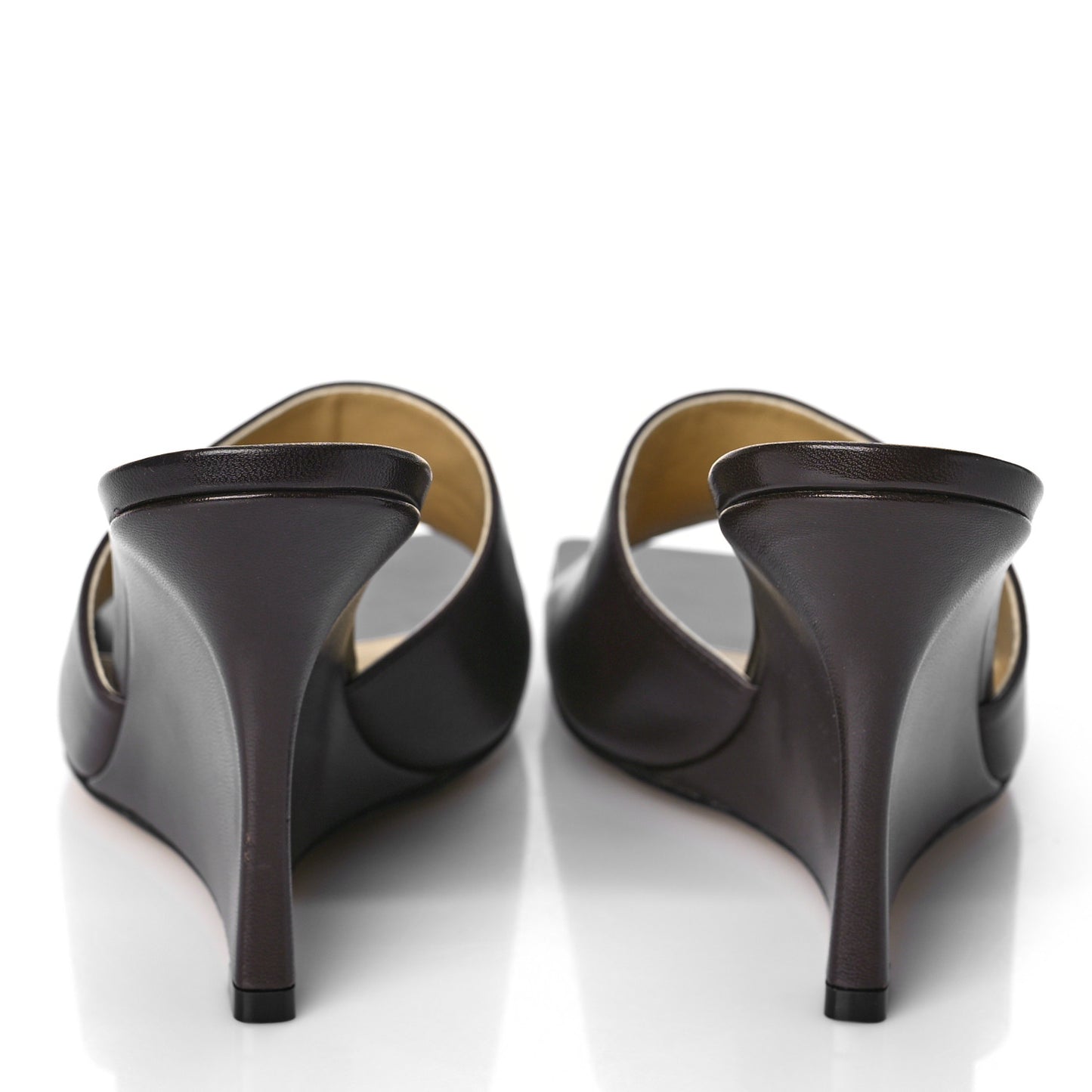 Lambskin Stretch Wedge 90mm Sandals 38 Fondant