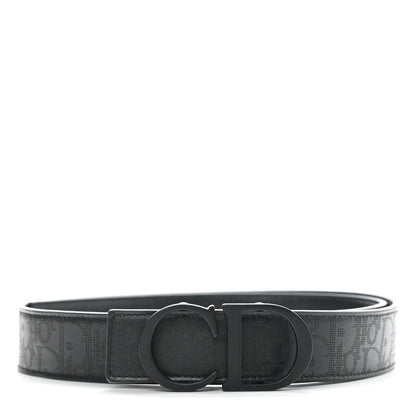 Christian Dior Calfskin Galaxy Oblique 40mm Reversible Belt 95 Black 1 of 5