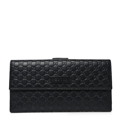 Gucci Microguccissima Continental Flap Wallet Black 1 of 9