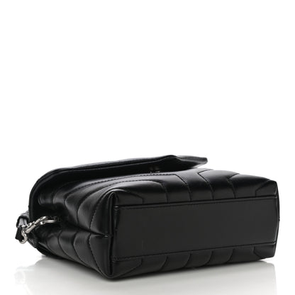 Saint Laurent Calfskin Y Quilted Monogram Toy Loulou Crossbody Bag Black 4 of 13
