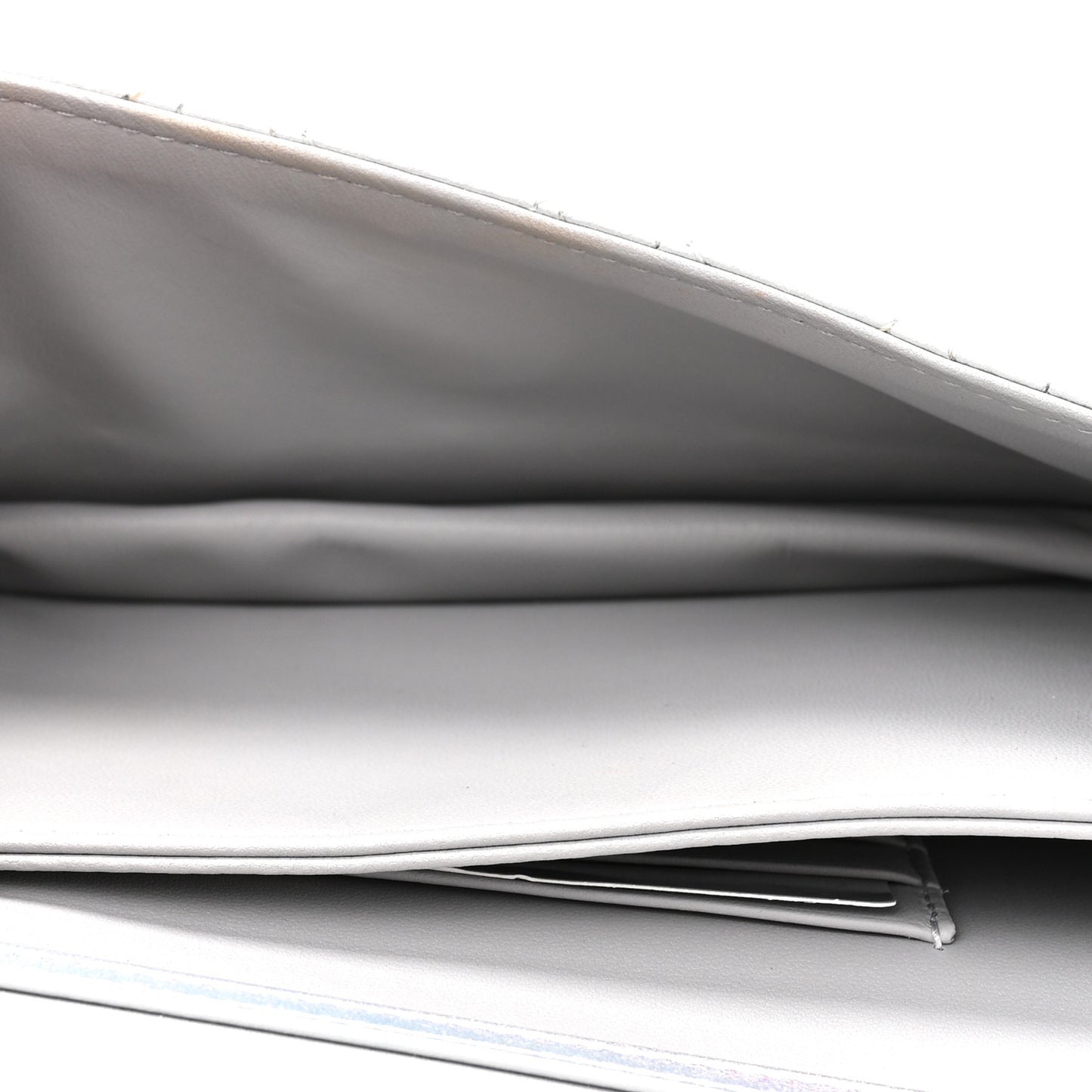 Iridescent Metallic Lambskin Cannage Mini My Dior Bag Silver