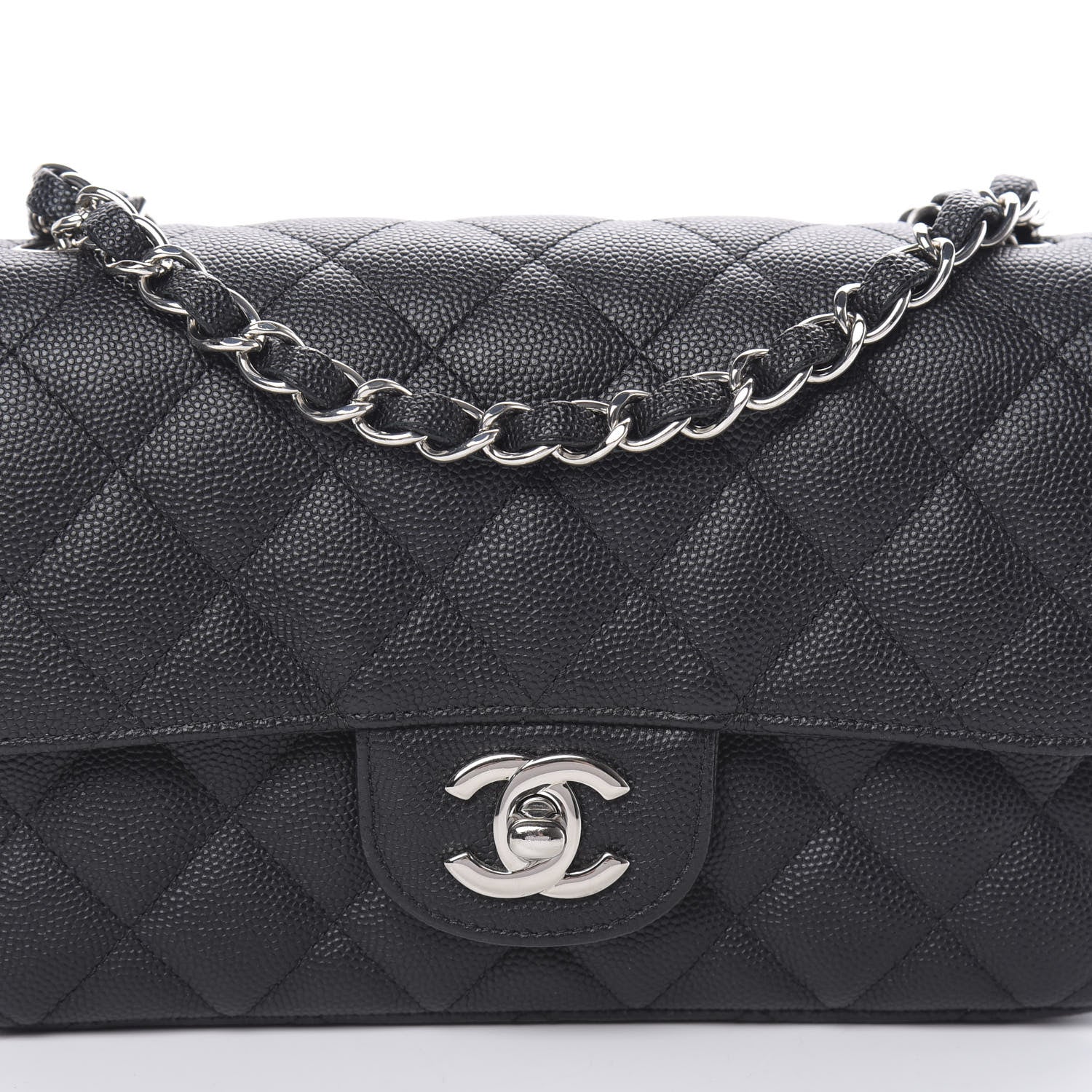 Chanel Caviar Quilted Mini Rectangular Flap Black 8 of 12