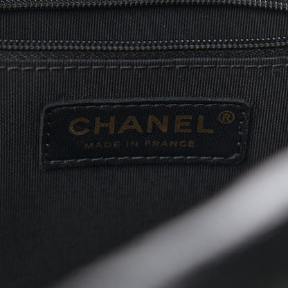 Chanel Shiny Aged Calfskin Quilted Bowler Bag Black 6 of 10
