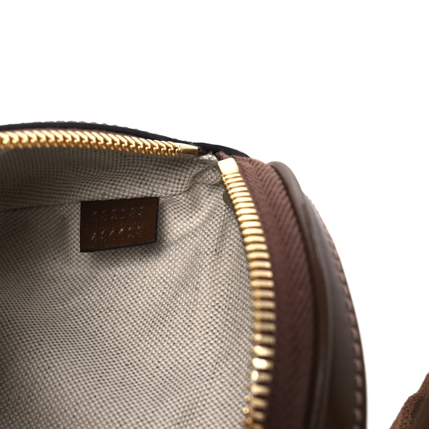 GG Supreme Monogram Textured Calfskin Retro Interlocking G Belt Bag Beige Ebony Brown Sugar