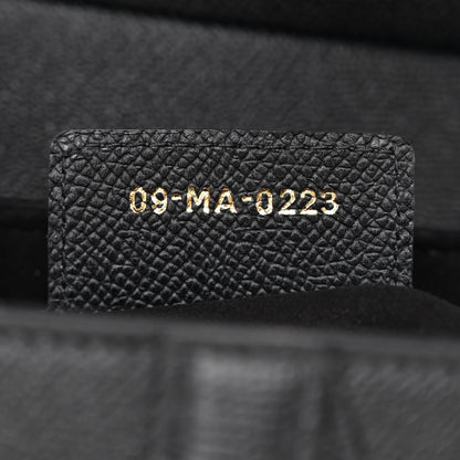 Christian Dior Grained Calfskin Saddle Bag With Strap Black 7 of 11