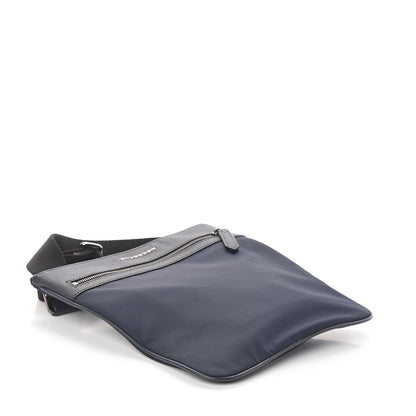 Burberry Grainy Calfskin Nylon Crossbody Bag Navy 3 of 8