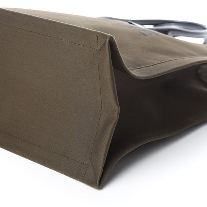 Saint Laurent Linen Calfskin Rive Gauche Tote Khaki 9 of 10